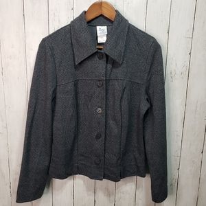 Weekenders Canada Gray Button Front Cardigan Small
